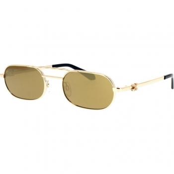 Off-White Oeri072 Baltimore Gold Mirror Oval Sunglasses Unisex Rotonda Oro 55 MM