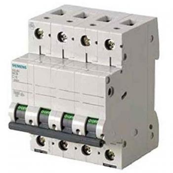 Interruptor Magnetotérmico Siemens 4P 16A 6kA Tipo C 4 Módulos
