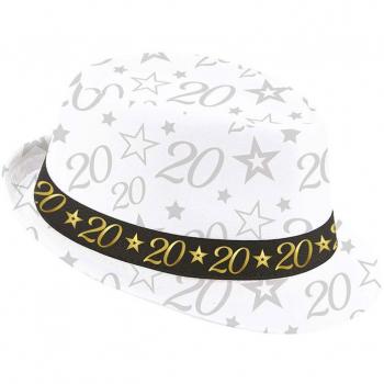 Gorro Gángster Blanco 20 Años Cumpleaños y Aniversarios