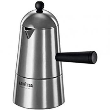 Cafetera Espresso ILSA Carmencita Clásica de Aluminio, 3 Tazas, Capacidad 20 cl, Mango y Botón Negros