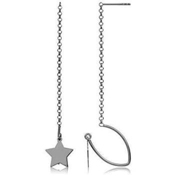 Córdoba Jewels | Pendientes en plata de ley 925 con diseño Estrella Gancho Silver