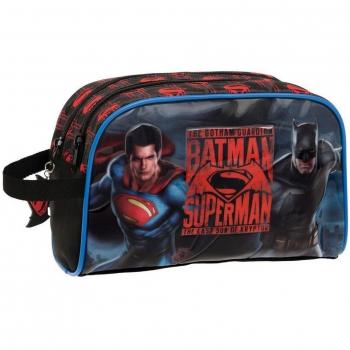 Warner Superman-Batman Neceser de Viaje, 4.99 Litros, Color Gris