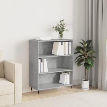 Estantería de madera de ingeniería 69,5x32,5x90 cm en colores Blanco y Negro, diseño brillante, ideal para oficina, estudio o dormitorio; funcional como estantería/librería/mueble de almacenamiento