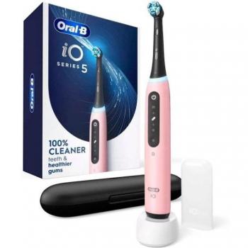 Oral-B iO Series 5 Cepillo de Dientes Eléctrico Recargable con Estuche, Color Rosa