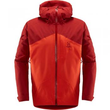 Haglöfs Niva Insulated Chaqueta, Hombre, Rubin/Habanero, L