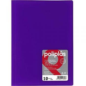 Grafoplás 01311235－Carpeta de fundas, A4, 10 fundas, color violeta