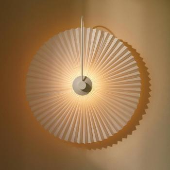 Aplique de pared Nadia con pantalla plisada blanca E14