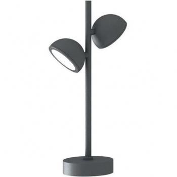 Bolardo de jardín Everest Antracita 2 bombillas 45cm