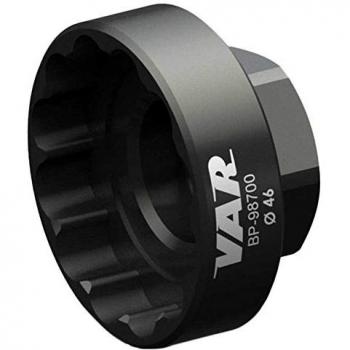 VAR Herramienta de Eje Pedalier 41mm - Herramienta para pedalier 41mm y 16 dientes, para montar y desmontar el pedalier Shimano Ultegra BBR60, equipada con un cuadradillo