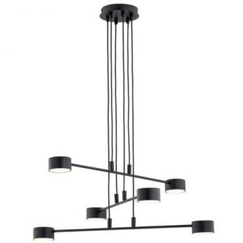 Lámpara de Suspensión Modus, Acero Negro con Recubrimiento de Polvo, 70x100x70 cm