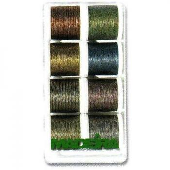 Caja de Hilos de Bordar Metallic Soft - 8 Bobinas de 200m Madeira