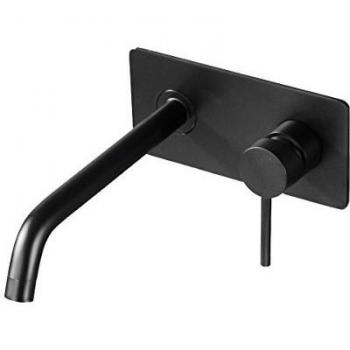 Grifo mezclador de pared empotrado Bernstein XX0539B - cuerpo de encastre negro mate