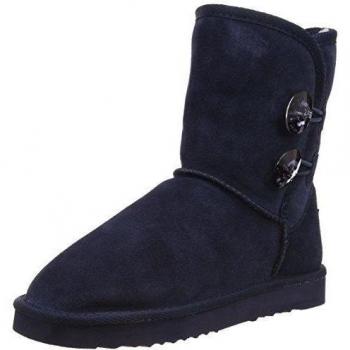 Marco Tozzi 46610 - Botas de cuero para niña, color azul, talla 39