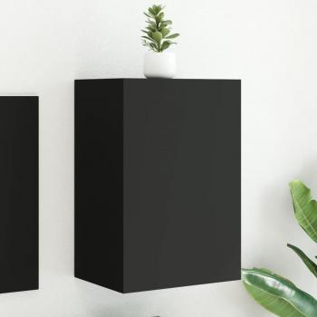 Mueble para TV de pared negro 40,5x30x60 cm madera multicapa Vidaxl