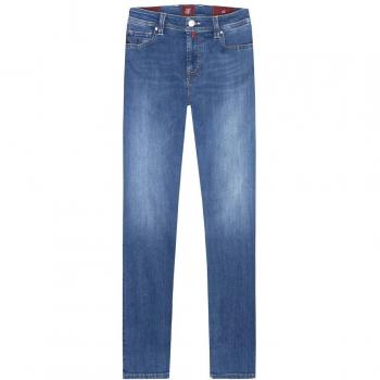 Tramarossa Light Blue Cotton Slim-Fit Jeans - W35