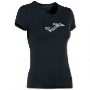Joma Cross Emotion S/S Camiseta, Mujer, Negro, M