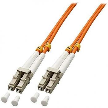 Cable de Fibra Óptica Lindy 46481 OM2 LC a LC Dúplex 2 Metros Naranja
