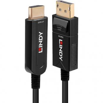 Lindy 10m Fibre Optic Hybrid DisplayPort 1.2 to HDMI 18G Cable
