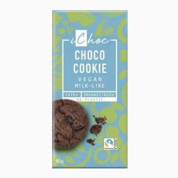 iChoc Almond Choco Cookie Organic Vegan Chocolate 80g