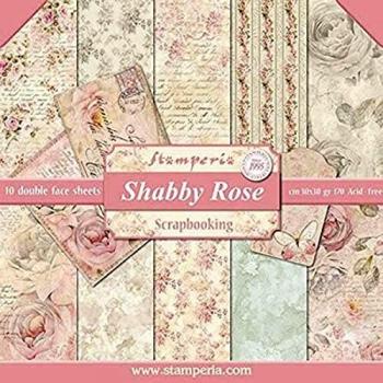Stamperia Bloc de Papel (10 Hojas, Doble Cara), diseño de Rosas, Multicolor, 30 x 30