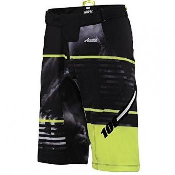 Desconocido 100% Airmatic - Pantalón Corto de Ciclismo para Hombre, Color Negro y Lima, FR