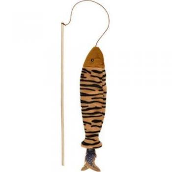 Caña de Pesca para Gatos Flamingo Jungle con Juguete de Pez 45 cm