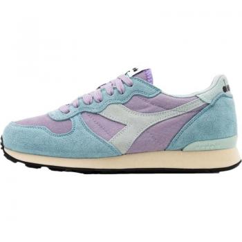Zapatillas deporte de Hombre Diadora Camaro Lila con cordones, diseño sueco, suela de goma, parte superior de ante y malla transpirable
