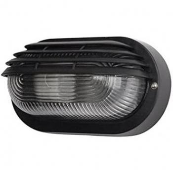 Aplique exterior oval Canopus pequeño 1xE27 negro