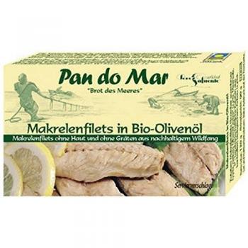 Filetes de Caballa en Aceite de Oliva 120g Pan Do Mar Organic