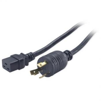 APC 8ft Power Cord C19 to L6-30P, 2.4m Black Cable