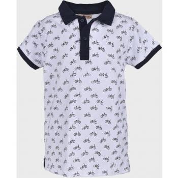 La Ormiga - Polo de niño blanco estampado en algodón