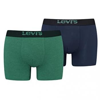 Bóxer Levi's Ilusión Óptica Algodón Orgánico Verde Oscuro y Azul Cobalto (2 Unidades) - XL