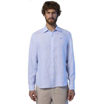 North Sails Men's Blue Long Sleeve Striped Shirt Regular Fit Size M