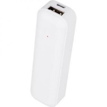 Mini Power Bank Setty 2600mAh Blanco - Batería de Respaldo Portátil USB-A