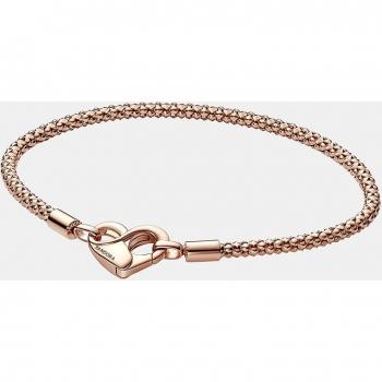 Pandora Moments Rose Gold Studded Chain Bracelet for Women - 19cm