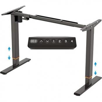 FLEXISPOT EF1 Escritorio de Pie Ajustable en Altura Standing Desk Mesa Ordenador Gaming Elevable de Acero Sólido con Tecla de 4 Opciones Memoria Automática Inteligente con Motor
