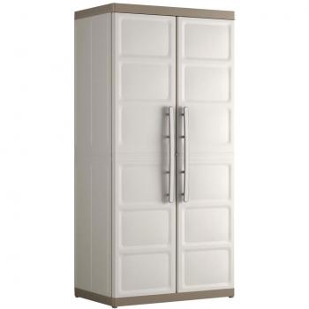 Armario de Almacenaje Keter Excellence XL Beige y Taupe con Estantes 182 cm