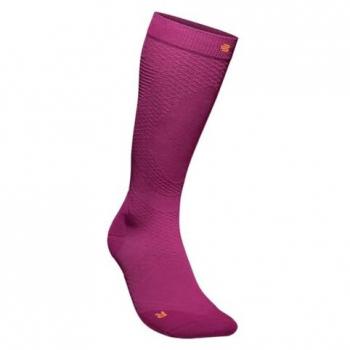 Bauerfeind Ultralight Compression Socks for Women - Berry - Size Large (EU 41-43)