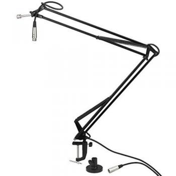Soporte de Micrófono Ajustable Monacor MS-15 con Brazo Giratorio