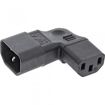 Adaptador de red IEC 60320 C14/C13 angulado a la izquierda/derecha 3 polos Kaltgeräte
