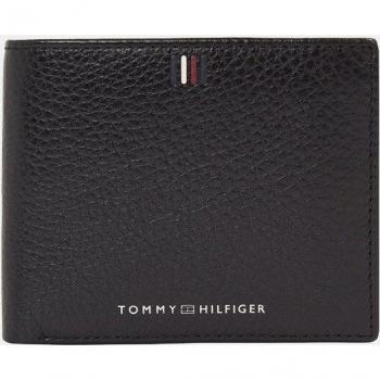 Cartera de piel azul marino para hombre con firma TH - Tommy Hilfiger