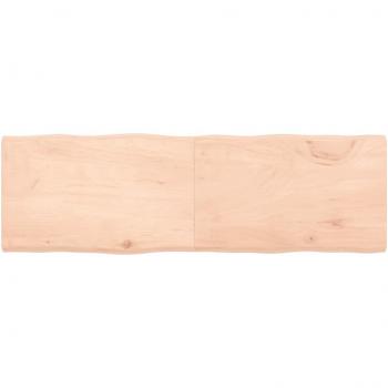 Tablero de mesa de madera maciza de roble con bordes vivos sin tratar 160x50x(2-4) cm