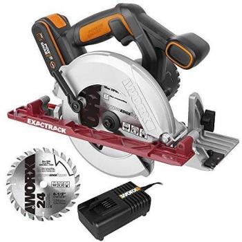 WORX WX530 WX530-Sierra Circular Exactrack 20V 2Ah, Negro