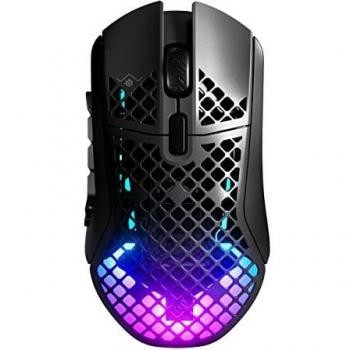 SteelSeries Aerox 9 Wireless Ratón de gaming - MMO/MOBA ultraligero - 89 g - 18 botones programables - Bluetooth/2,4 GHz - Batería de 180 horas - Resistente al agua IP54 - PC/Mac
