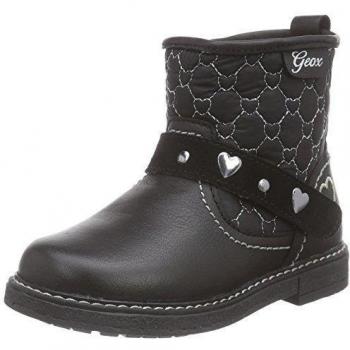 Geox B GLIMMER B - Zapatos primeros pasos de cuero para niña negro Schwarz