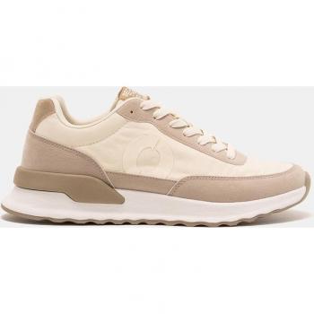 Ecoalf - Zapatillas deportivas de mujer con cierre de cordones, logotipo en lengüeta, color beige, talla 36