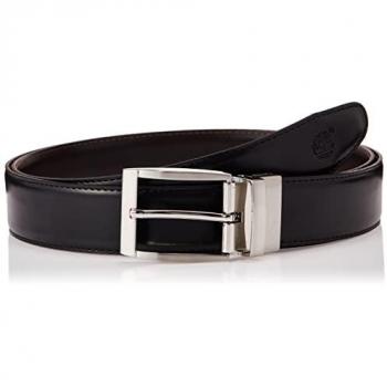 Cinturón de cuero reversible Timberland para hombre en marrón claro, tamaño M
