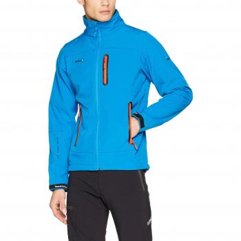 Izas Bossons - Chaqueta Softshell para hombre, color azul royal / negro / naranja, talla S