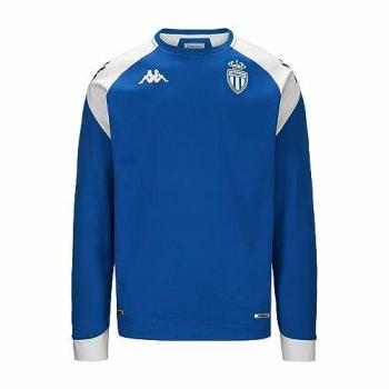 AS Monaco Pro 7 Training Top 2023/24 - Long Sleeve Kappa Sweatshirt for Men in Blue/Grey