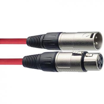 Stagg SMC3 CRD 3 m XLR to XLR Microphone Cable - Red